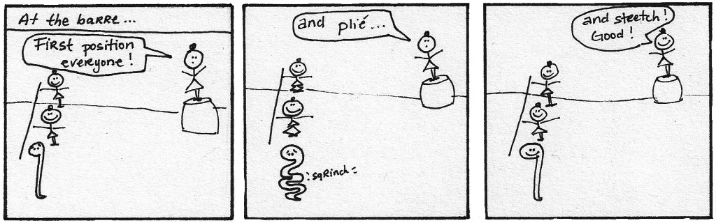 A Snake in Ballet Class - panel 1