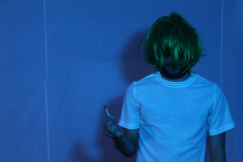 Blue photo of Estrella/x in white shirt