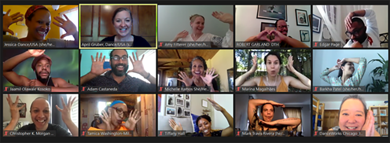 A screenshot of DanceUSA 2020 DILT Virtual Seminar 